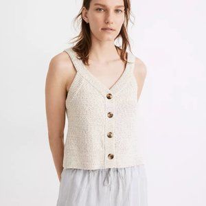 Madewell Size Small Rainbow Marled Wakefield Button-Front Sweater Tank
